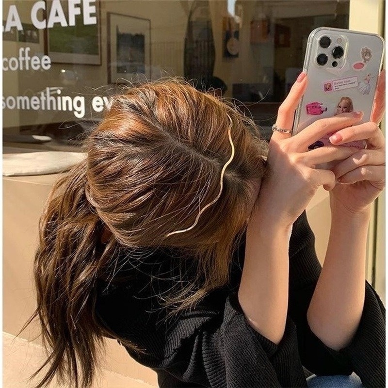 1 Băng Đô Kim Loại Mạ Vàng Thời Trang Cho Nữ