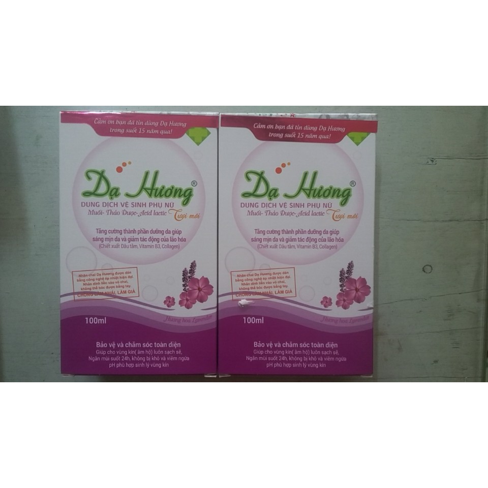 dạ hương 100ml màu xanh & Tím - Dung dịch vệ sinh phụ nữ