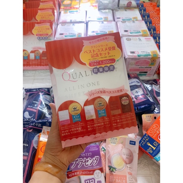 Combo Sale 3 túi mặt nạ Quality First All in one hàng nhật nội địa