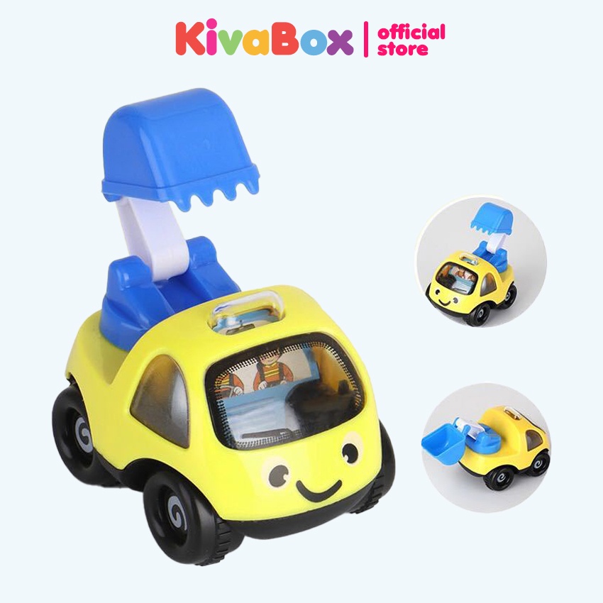 Xe ô tô đồ chơi mô hình kỹ thuật cho bé KIVABOX chạy bằng quán tính