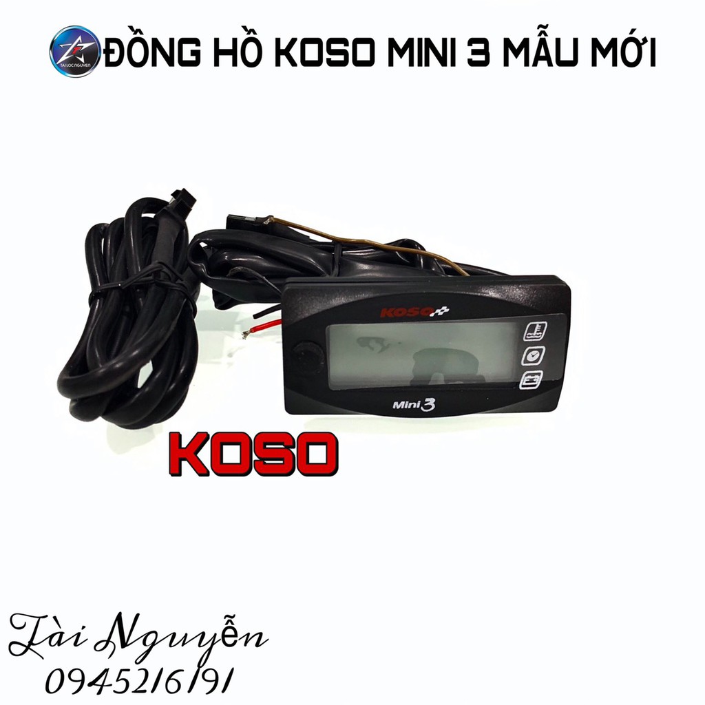 ĐỒNG HỒ KOSO MINI 3 MỚI CHO XE MÁY