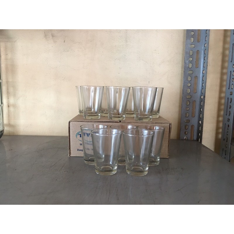 Set 12 Ly Coffee Thủy Tinh Trơn 95ML  - 17N TVP