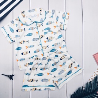 [GIẢM GIÁ] Pyjama thô lụa 100% cotton cho mẹ và bé