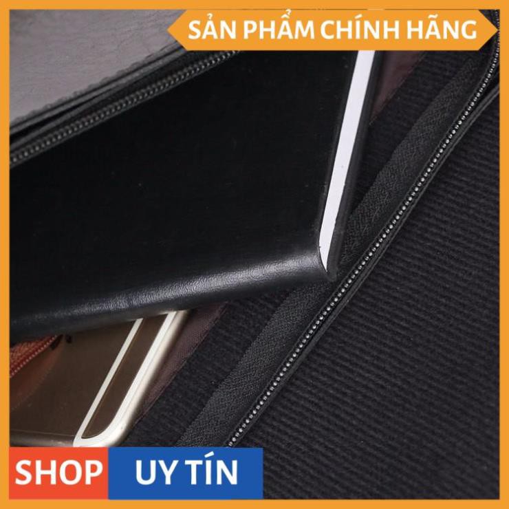 Túi da nam 4U công sở sang trọng DN268 (đen - nâu) | BigBuy360 - bigbuy360.vn