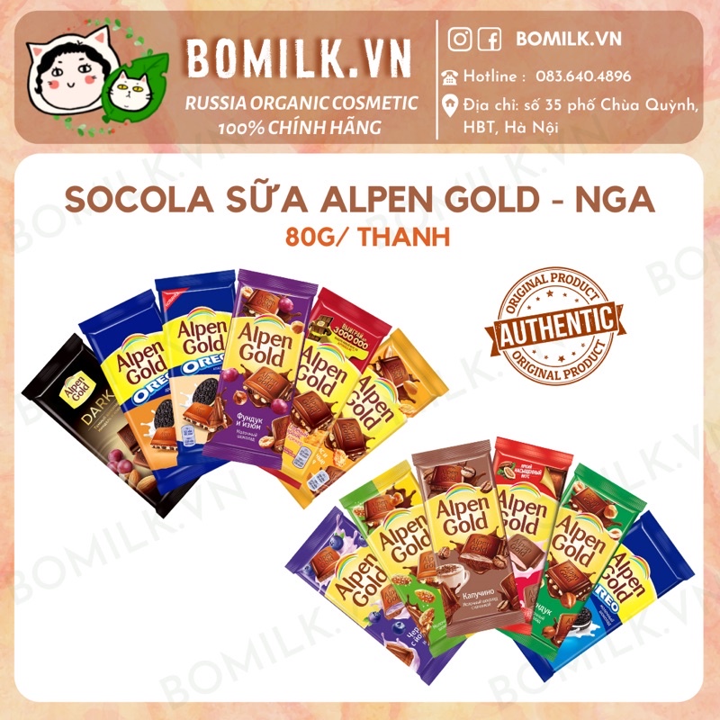 Socola sữa Alpen Gold - Nga