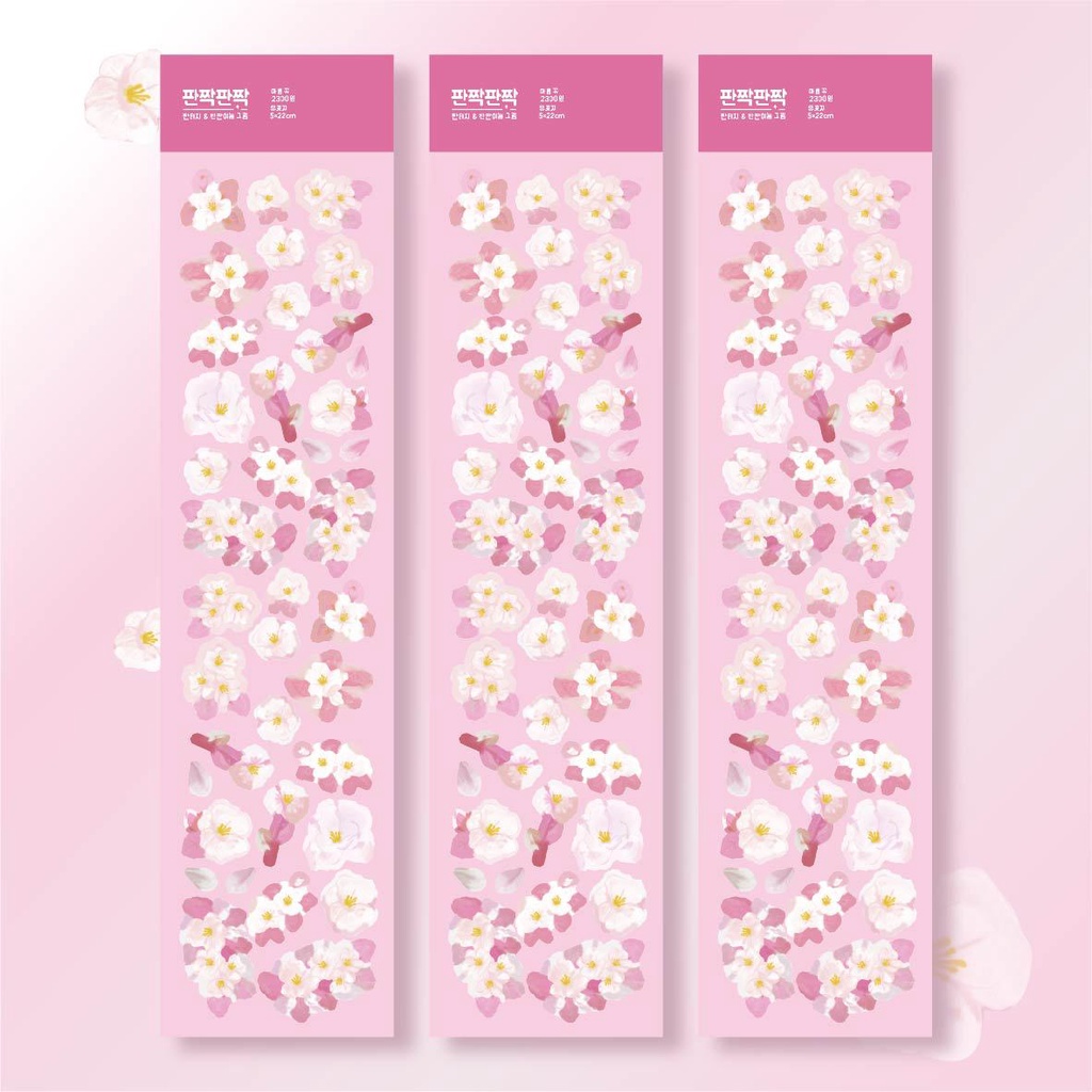 Nhãn dán GaLiCiCi hình hoa nhài long lanh phong cách Hàn Quốc DIY