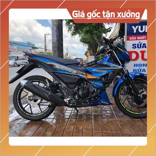 Tem rời Satria 150 dán xe xanh gp