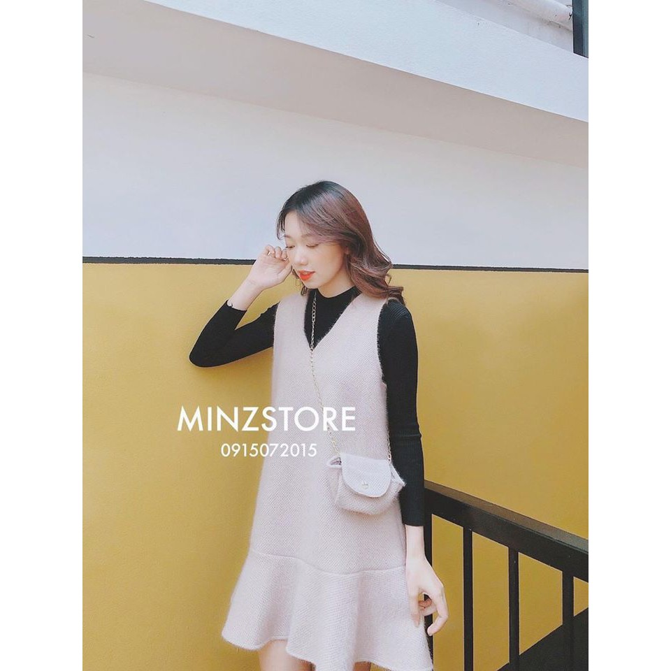 SET Váy ÁO LEN mix YẾM DẠ