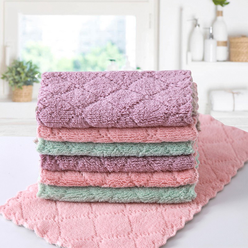 [COMBO 4] Khăn Bông Lau Bếp, Lau Chén Bát - Khăn Vệ Sinh Đa Năng 2 Mặt Siêu Thấm Hút (16x27cm) | BigBuy360 - bigbuy360.vn