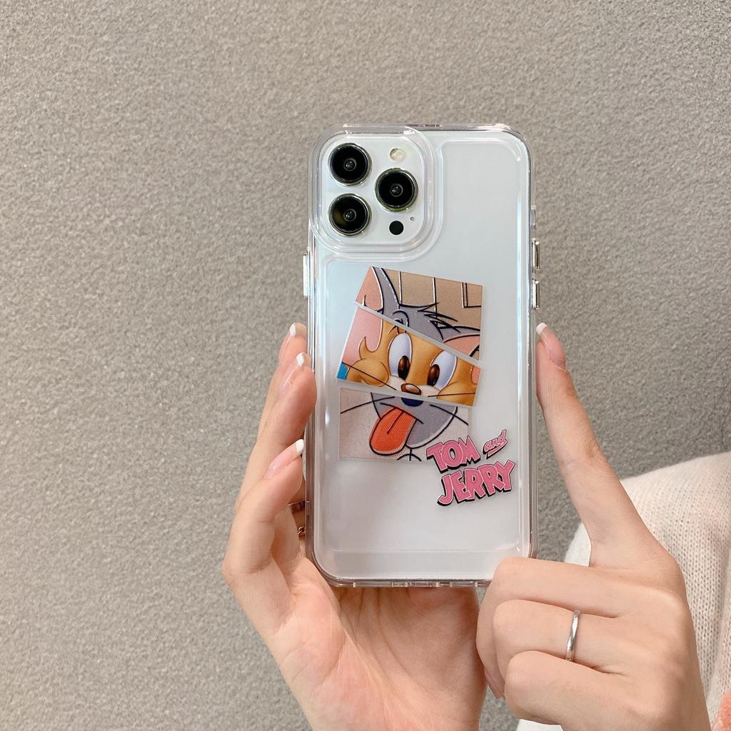 Ốp Điện Thoại Mềm Hình Tom Và Jerry Cho iphone 13promax 12 11 7plus X XR 8 7