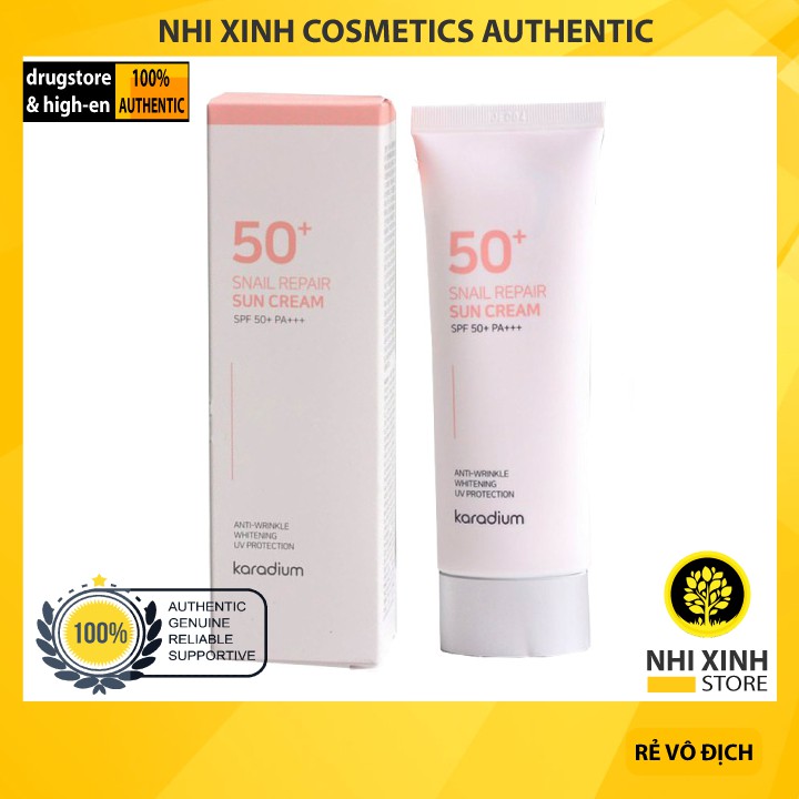 [NEW 2020] Kem Chống Nắng Karadium Snail Repair Sun Cream SPF 50+ PA+++