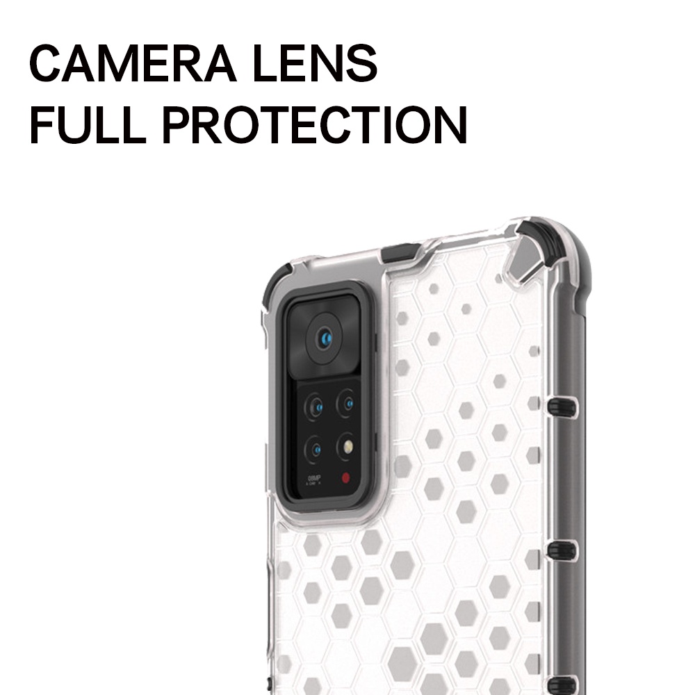 Ốp Điện Thoại Nhựa Cứng Trong Suốt Chống Sốc Họa Tiết Tổ Ong Cho Redmi Note 10 Pro Max 10S 10T