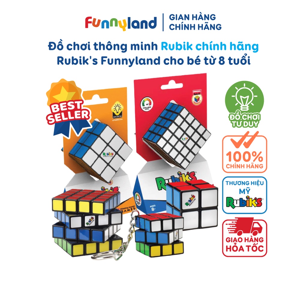 [Mã BMBAU50 giảm 7% đơn 99K] Đồ chơi thông minh Rubik chính hãng Rubik's Funnyland cho bé từ 8 tuổi