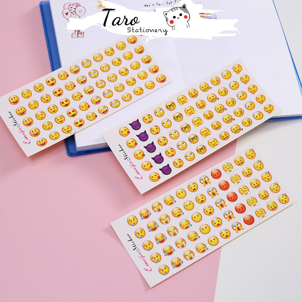 Sticker emoji 55 icon cảm xúc S30 Taro Stationery