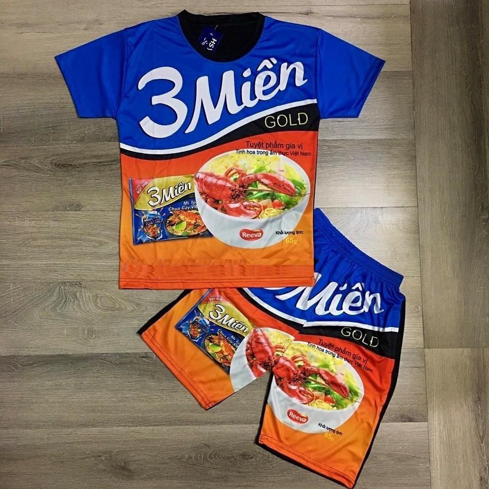 Bộ quần áo cho bé ngắn tay 10kg đến 27kg, bộ thun nam nữ in hình mì tôm chất cả nhà  cùng đẹp