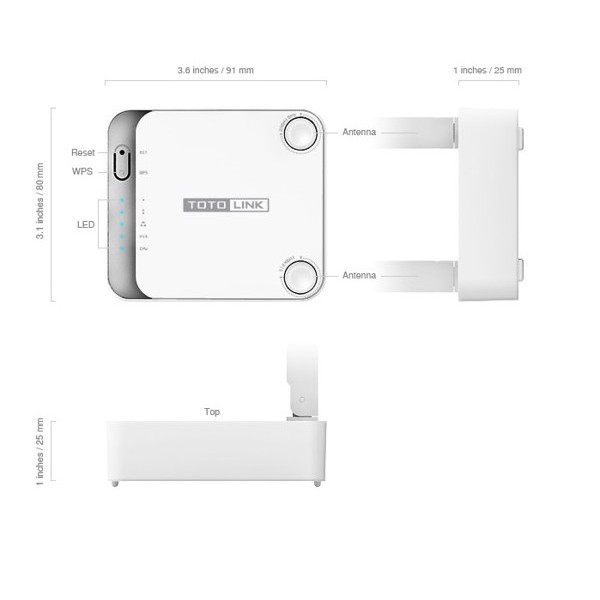 TOTOLINK N 300Mbps Thiết bị Mini Router Wi-Fi chuẩn -N200RE - Hàng Chính Hãng
