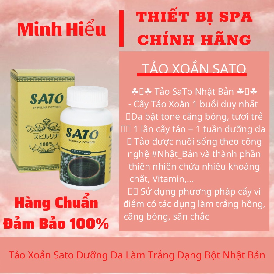 Tảo Sato Dưỡng Da Làm Trắng Dạng Bột Nhật Bản