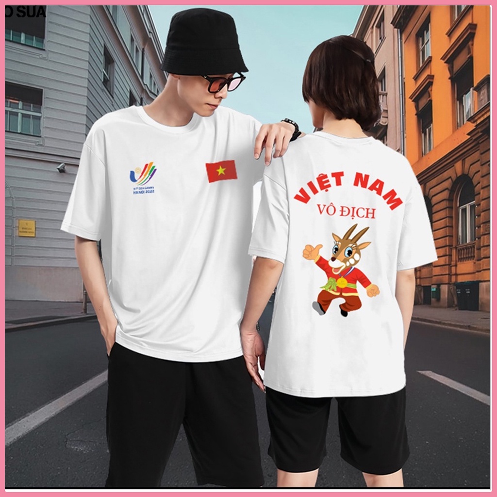 [Mẫu Tự Chọn] Áo thun SeaGame 31 Cực Hot 2022, Áo Thun Nam Nữ Form Rộng Chất Cotton Basic