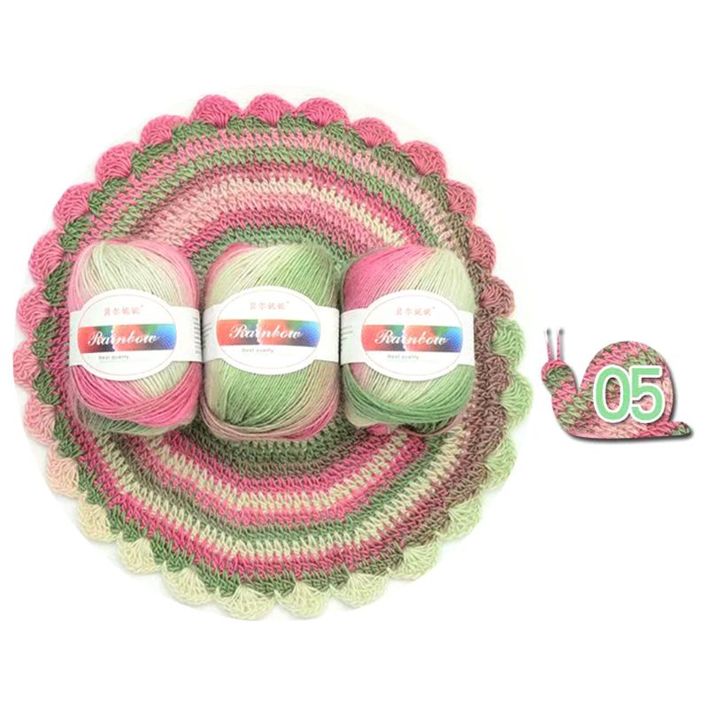 Cuộn Len Đan Khăn Choàng Màu Gradient Mềm Mại Diy