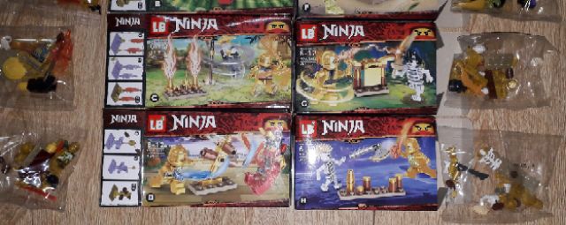 Lắp ráp 1 hộp LegoNinja 2 nhân vật mini hộp 351 có nhiều chi tiết bằng nhựa ABS