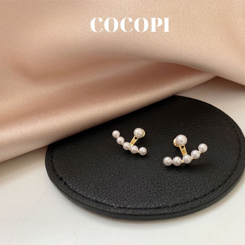 Bông Tai, Khuyên Tai vầng trăng đính ngọc nhân tạo phong cách Hàn Quốc COCOPI Accessories - BT044