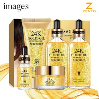 Bộ dưỡng tái sinh da IMAGES tinh chất vàng 24K dưỡng trắng da PO-P95