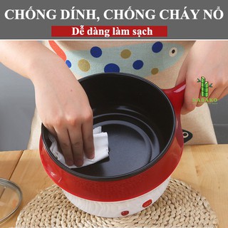 TRI ÂN NỒI LẨU MINI CHỐNG DÍNH ĐA NĂNG 2 TRONG 1 - CHỐNG NÓNG, CHỐNG CHÁY NỔ 2 TẦNG KÈM VỈ HẤP