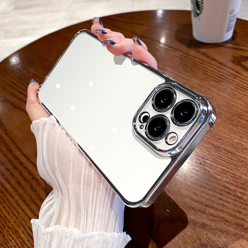 Ốp Điện Thoại Silicon Trong Suốt Mạ Viền Sang Trọng Cho iPhone 13 Pro MAX 12 Pro MAX 11 Pro MAX X XR XS MAX 6S 7+ 8 Plus SE 2020 11