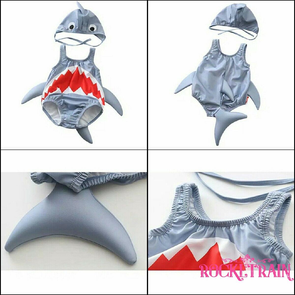 Set đồ bơi hình cá mập dễ thương cho bé