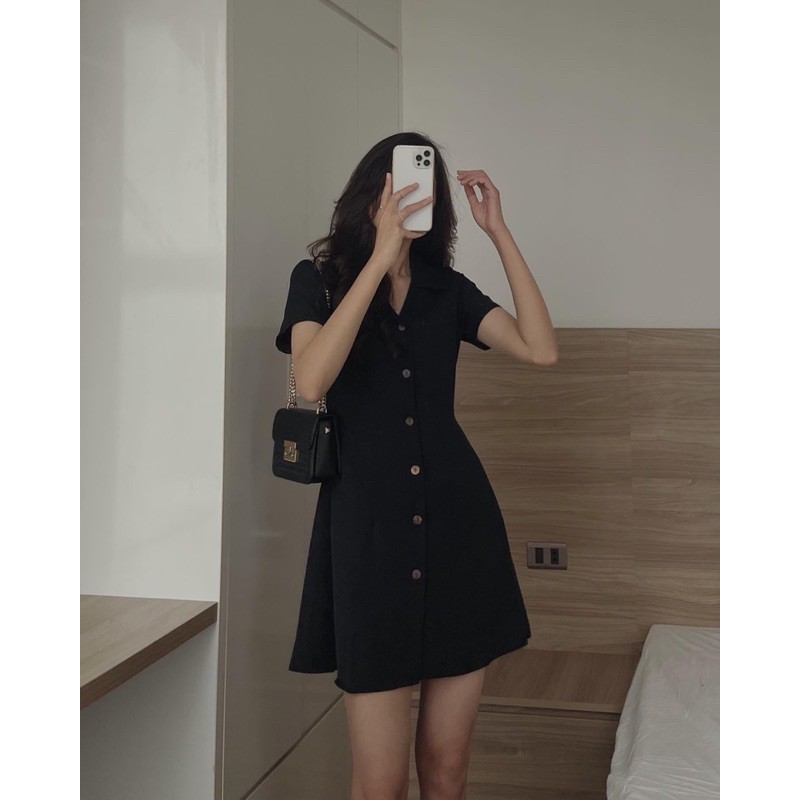váy cổ vest 2 màu (ảnh thật) | BigBuy360 - bigbuy360.vn