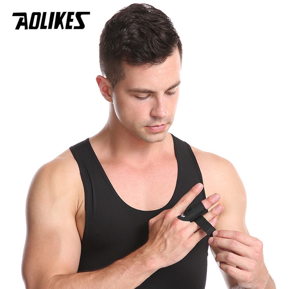 AOLIKES 1 Đai Quấn Bảo Vệ Ngón Tay Hỗ Trợ Ổn Định Khớp Ngón Tay Khi Chơi Thể Thao