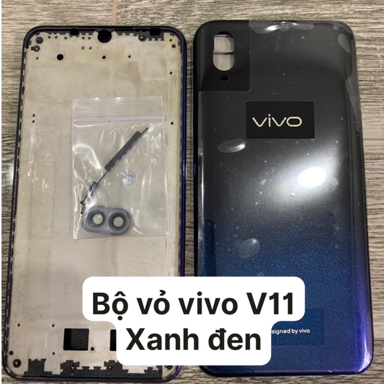 Bộ vỏ điện thoại zin hãng V11 (gồm lưng, sườn ,phím nguồn và phím âm lượng, kính camera )