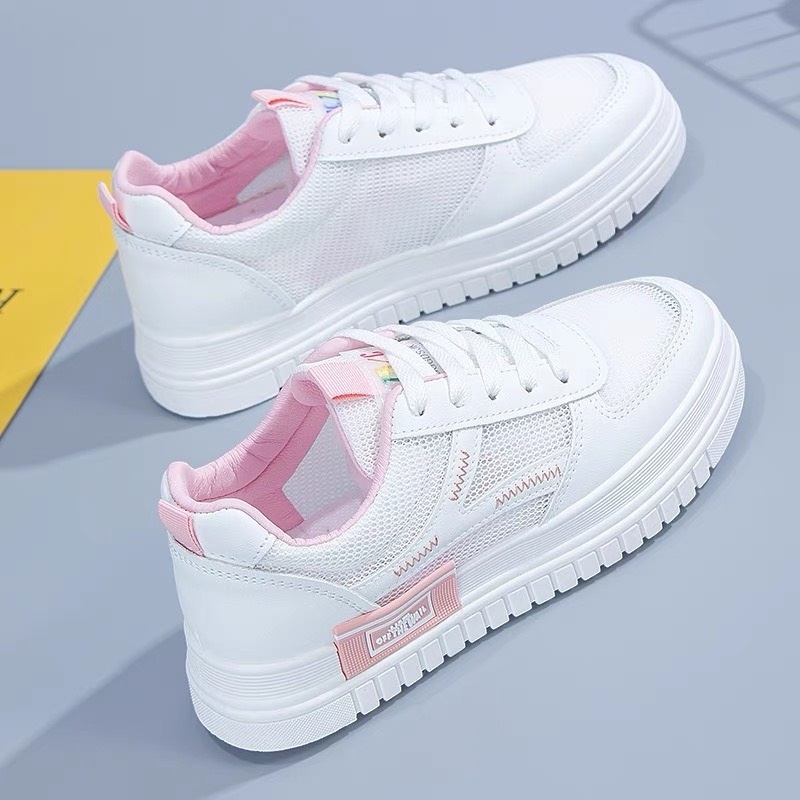 Giày thể thao nữ, giày nữ sneaker Đế Cao Da Mềm Kiểu Dáng Hàn Quốc DVT 1017707