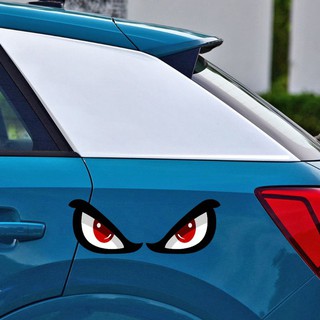 ❤❤ 3D Simulation Shark Pattern Sticker Eye Rearview Mirror Car Reflective Sticker Motorcycle