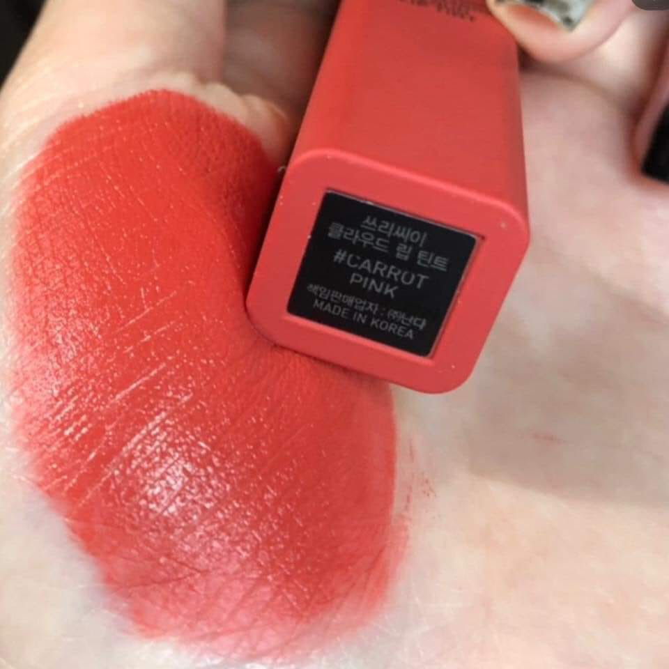 Son 3CE, Cloud Lip Tint Carrot Pink – Hồng san hô