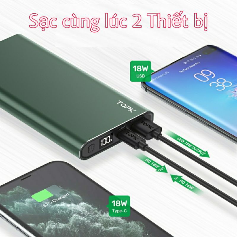 Sạc dự phòng Xiaomi Mi Gen 3 10000mAh - 20.000 mAh chính hãng Sạc nhanh 18W cho Xiaomi IPhone SDP QC3.0