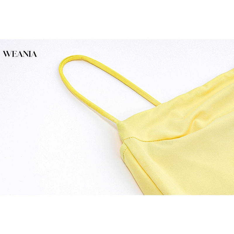 Đầm Hai Dây Màu Trơn Xinh Xắn Thời Trang Dành Cho Nữ