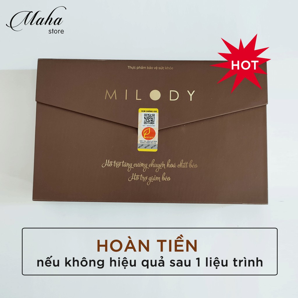 Kẹo giảm cân Milody giảm 3-5kg sau 1 liệu trình (Cam kết hoàn tiền nếu không hiệu quả)