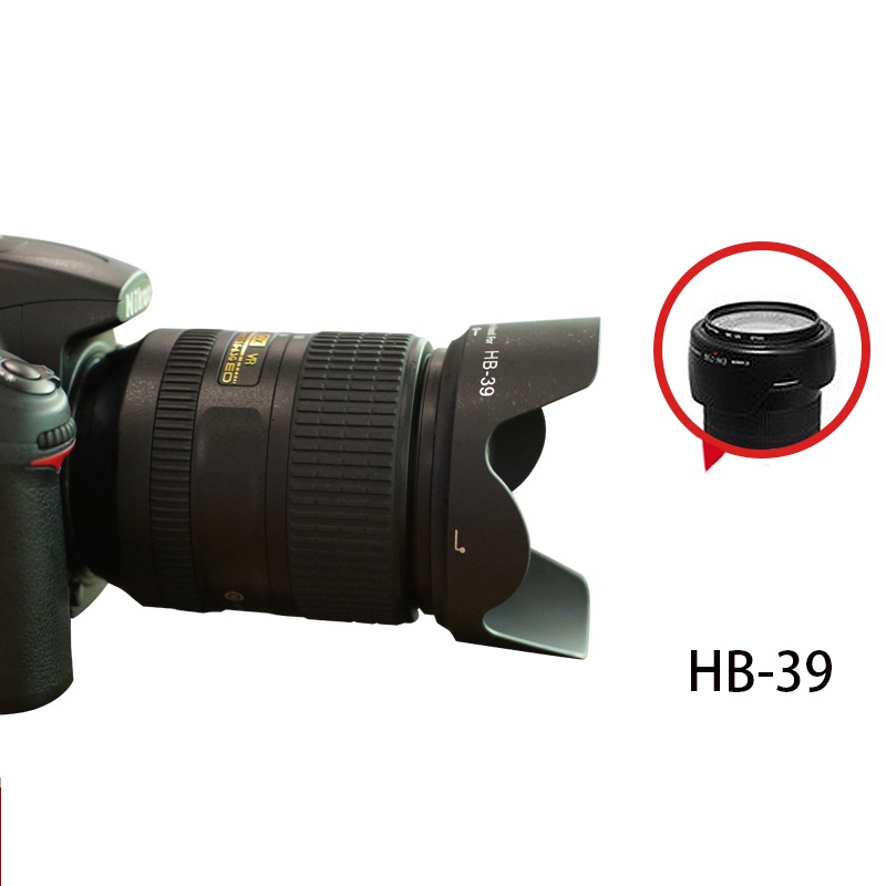 Hb-39 Loa Che Nắng Cho Ống Kính Máy Ảnh 16-85 / 18-300mm f / 3.5-5.6g ed vr / camera d7000 / d7100 / d7200 / d7500 / d5600
