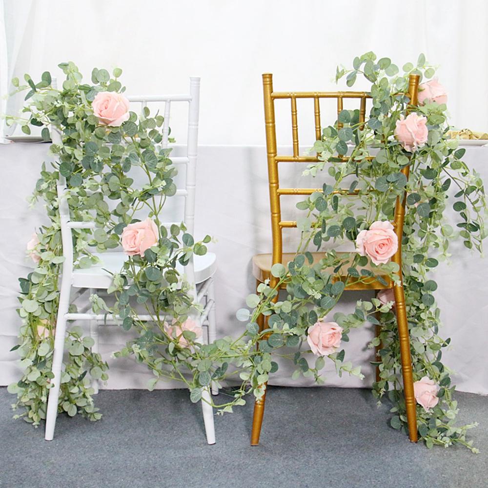 Vòng Hoa Khuynh Diệp Giả 5.9FT Trang Trí Tiệc Cưới