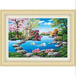 Tranh thêu 3d phong cảnh 53395