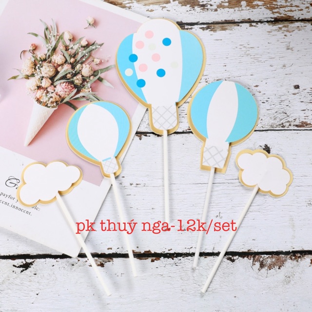 5 Set cắm đám mây khinh khí cầu