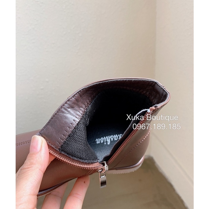 Giày Bé Gái Cao Cấp Hàn Quốc - Giày Bốt Da Thật Siêu Mềm [Ảnh, Video thật]