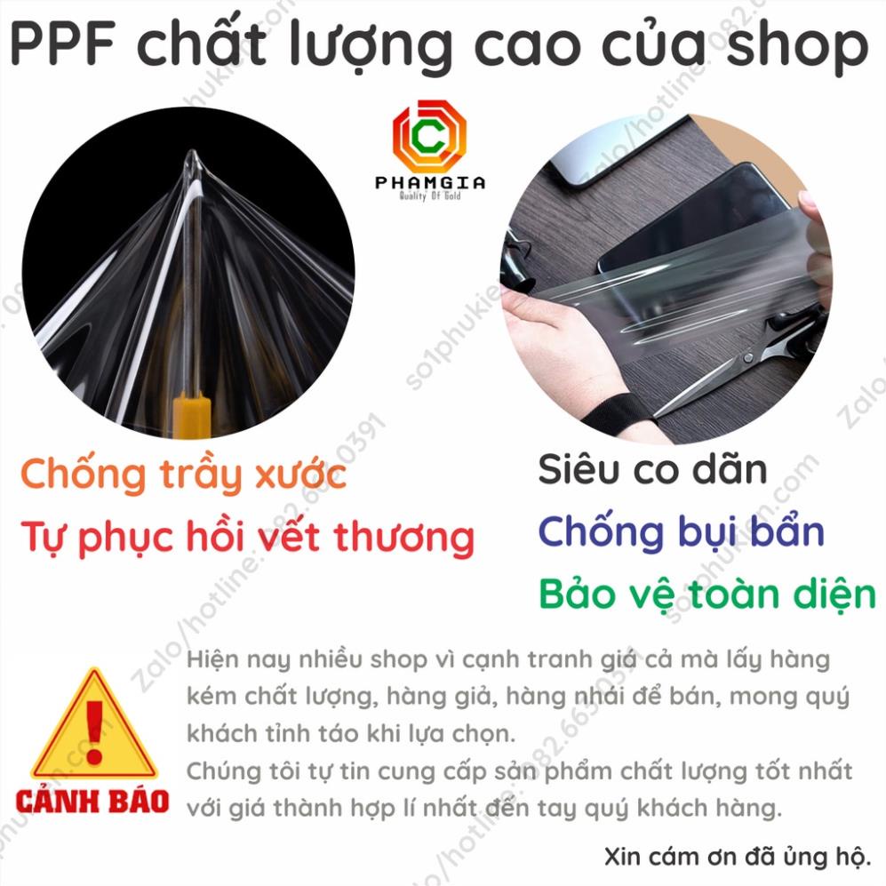 Dán PPF Samsung A90 5G loại trong, nhám , da cá sấu dành cho màn hình, mặt lưng, lưng bo viền