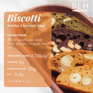 Bánh BISCOTTI Ăn Kiêng Vị Matcha