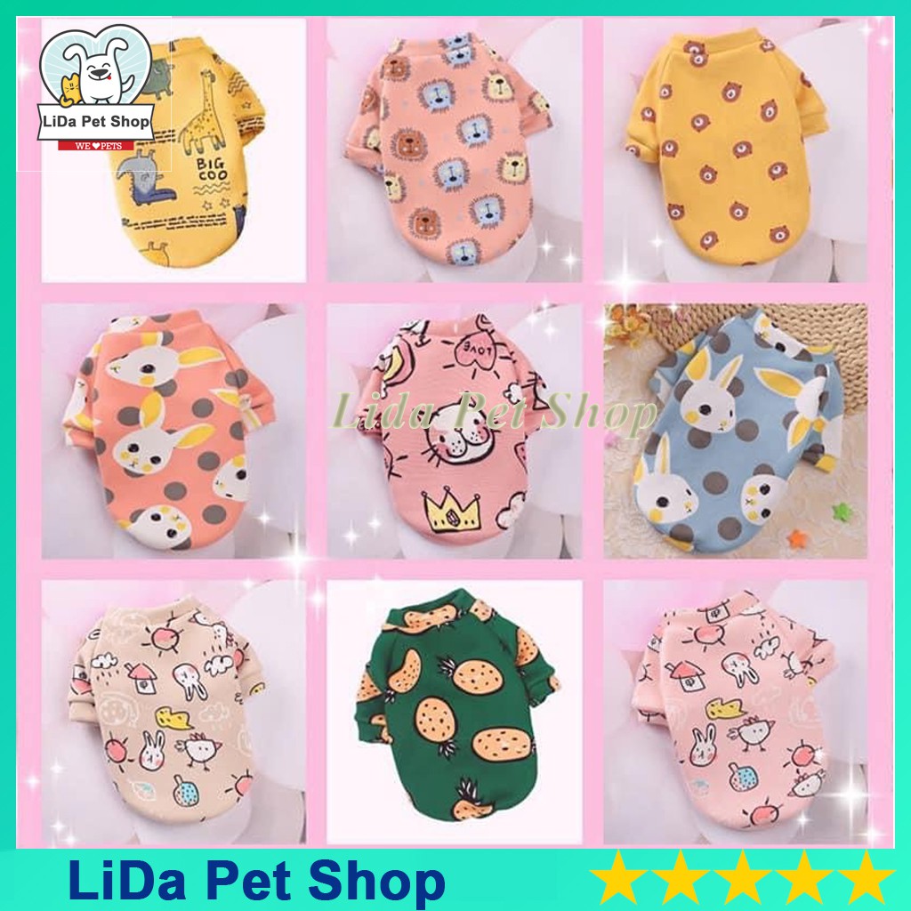 Áo nỉ chất đẹp họa tiết cực xinh chó chó mèo - Quần áo chó mèo thú cưng - Lida Pet Shop