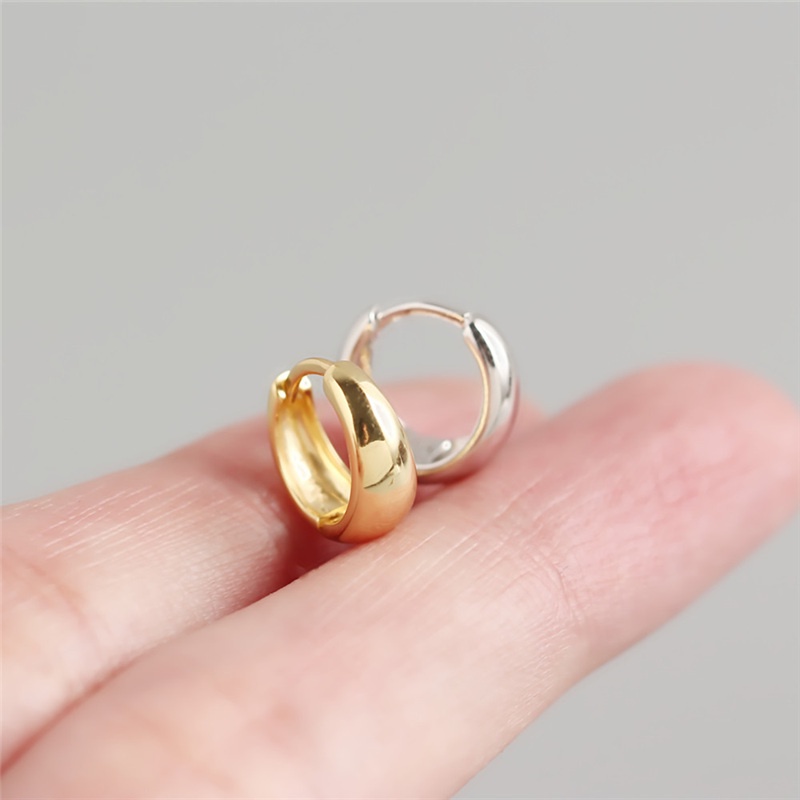 Bông Tai Hình Tròn Bằng Kim Loại Phong Cách Hàn Quốc Thời Trang Cho Nữ