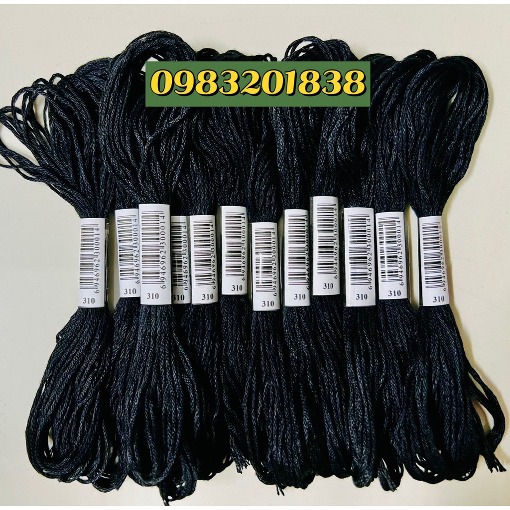 Chỉ cotton thêu tranh chữ thập mã chuẩn DMC