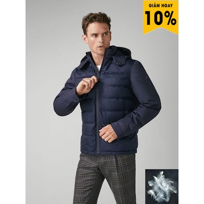 Giảm sốc áo lông vũ nam xuất Hàn có mũ