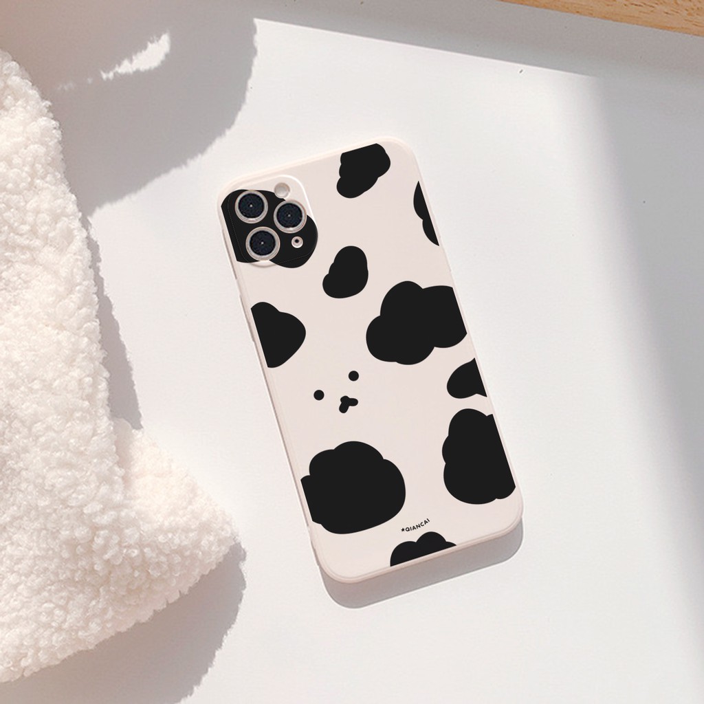 Ốp lưng iphone Bò babe cạnh vuông in viền 5/5s/6/6plus/6s/6splus/7/7plus/8/8plus/x/xr/xs/11/12/pro/max/plus/promax/mini | BigBuy360 - bigbuy360.vn